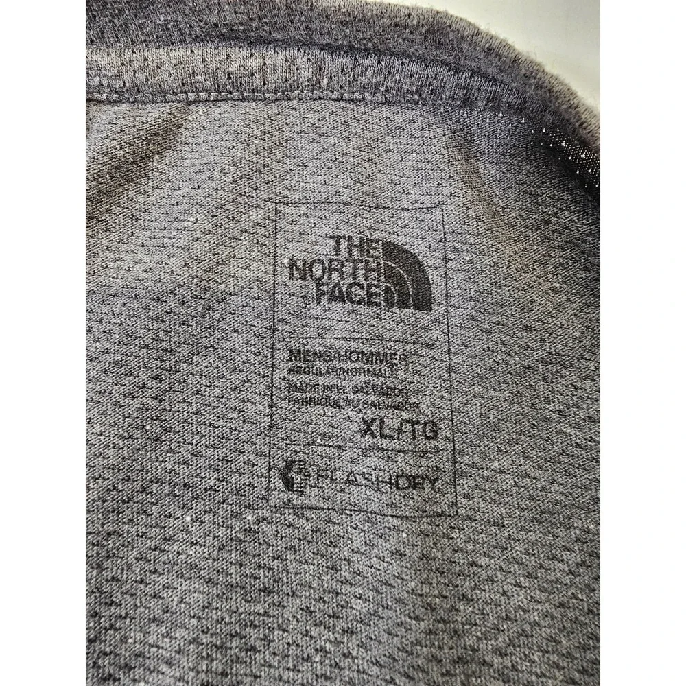 The North Face Men's XL Gray Short Sleeve FlashDry Workout Tee T-Shirt Shirt Top
